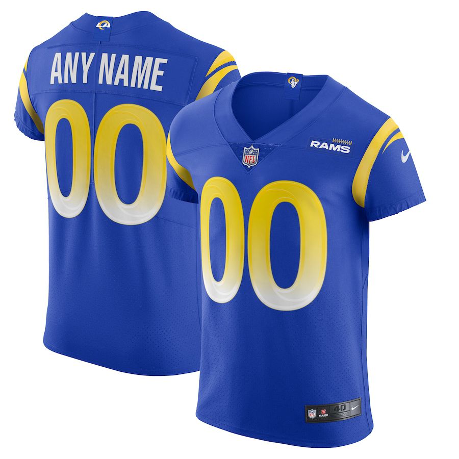 Men Los Angeles Rams Nike Royal Vapor Elite Custom NFL Jersey